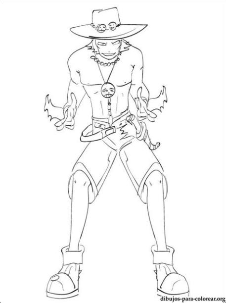 One Piece Para Colorear: Dibujar y Colorear Fácil con este Paso a Paso, dibujos de A Ace, como dibujar A Ace para colorear