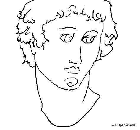 Dibujo de Busto de Alejandro Magno para Colorear - Dibujos.net: Aprende a Dibujar y Colorear Fácil, dibujos de A Alejandro Magno, como dibujar A Alejandro Magno para colorear