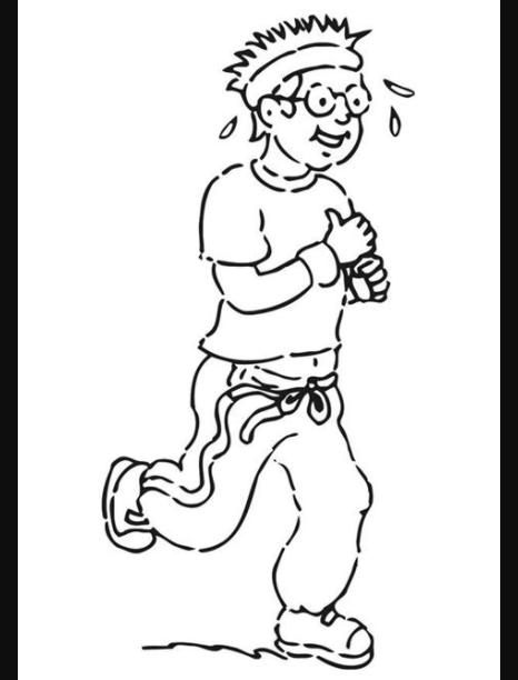 Dibujo para colorear correr - Img 20940: Dibujar y Colorear Fácil, dibujos de A Alguien Corriendo, como dibujar A Alguien Corriendo paso a paso para colorear