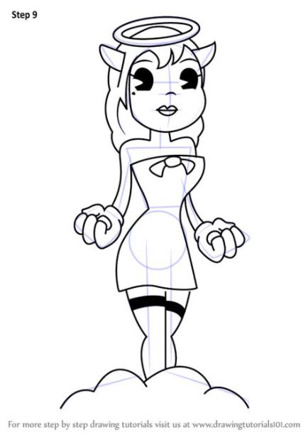 Learn How to Draw Alice Angel from Bendy and the Ink: Dibujar y Colorear Fácil, dibujos de A Alice Angel, como dibujar A Alice Angel para colorear