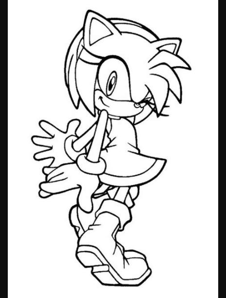 Emmy Rose en 2020 | Sonic para colorear. Dibujos para: Dibujar y Colorear Fácil con este Paso a Paso, dibujos de A Amy Rose De Sonic Boom, como dibujar A Amy Rose De Sonic Boom para colorear e imprimir