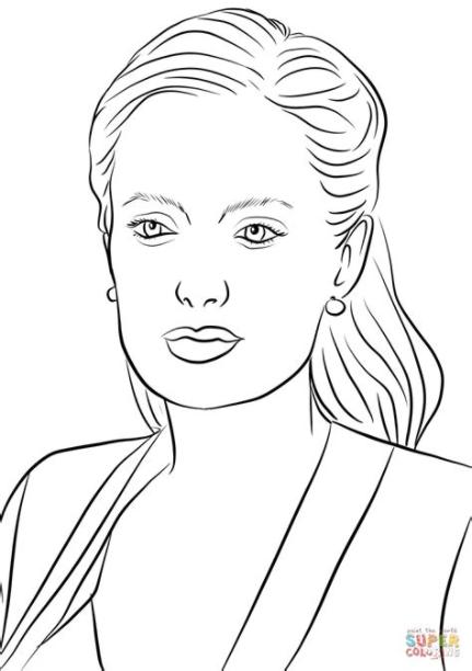 Angelina Jolie coloring page | Free Printable Coloring Pages: Aprender a Dibujar Fácil, dibujos de A Angelina Jolie, como dibujar A Angelina Jolie para colorear e imprimir
