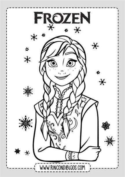 Anna Frozen Para Colorear - Rincon Dibujos: Dibujar y Colorear Fácil, dibujos de A Anna De Frozen, como dibujar A Anna De Frozen paso a paso para colorear