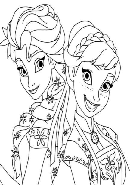 Dibujos de las princesas Anna y Elsa Frozen para imprimir: Dibujar Fácil, dibujos de A Anna Y Elsa De Frozen, como dibujar A Anna Y Elsa De Frozen paso a paso para colorear