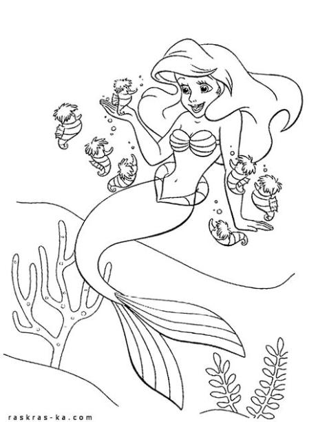 Dibujos de la sirenita ariel para colorear e imprimir: Dibujar y Colorear Fácil, dibujos de A Ariel La Sirenita, como dibujar A Ariel La Sirenita para colorear e imprimir