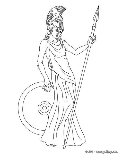 Colorear en línea | Atenea diosa griega. Mitología: Dibujar Fácil, dibujos de A Atenea, como dibujar A Atenea para colorear e imprimir