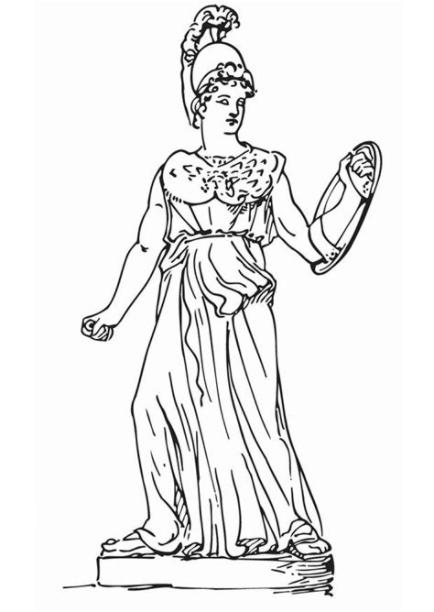 Dibujo para colorear Atenea - Img 12916: Dibujar Fácil con este Paso a Paso, dibujos de A Atenea, como dibujar A Atenea paso a paso para colorear