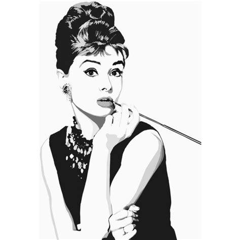 audrey hepburn vector found on Polyvore | Audrey hepburn: Dibujar y Colorear Fácil con este Paso a Paso, dibujos de A Audrey Hepburn, como dibujar A Audrey Hepburn paso a paso para colorear