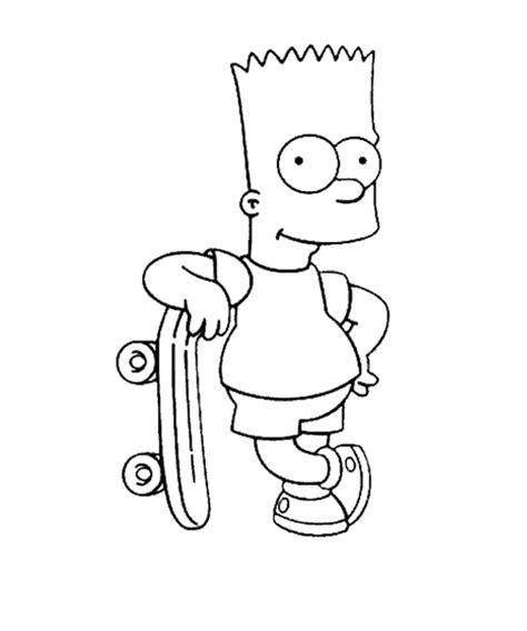 Los Simpsons para colorear - colorearrr: Aprender como Dibujar Fácil, dibujos de A Bart Simpson En Patineta, como dibujar A Bart Simpson En Patineta para colorear