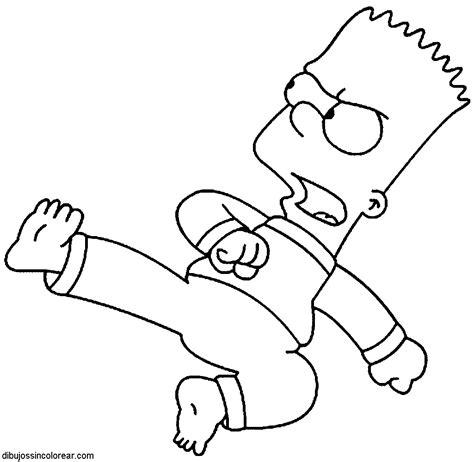 Dibujos Sin Colorear: Dibujos de Bart Simpson (Los: Aprender como Dibujar y Colorear Fácil, dibujos de A Bart Simson, como dibujar A Bart Simson para colorear