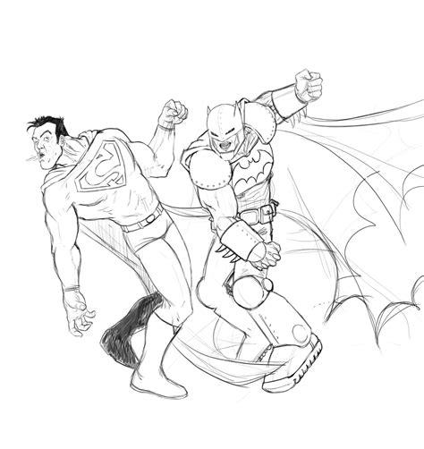 EL DIBUJANTE AFICIONADO: BATMAN VS SUPERMAN LAPIZ: Dibujar y Colorear Fácil, dibujos de A Batman Vs Superman, como dibujar A Batman Vs Superman para colorear e imprimir