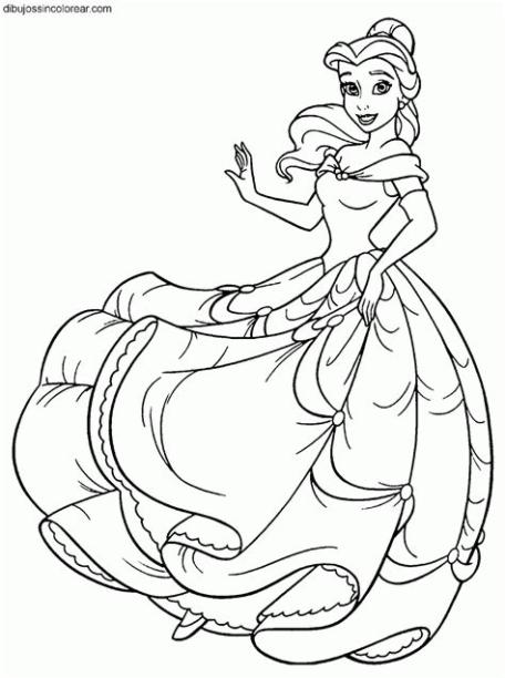 Dibujos Sin Colorear: Dibujos de Bella de La Bella y la: Aprende como Dibujar y Colorear Fácil, dibujos de A Bella De Disney, como dibujar A Bella De Disney para colorear e imprimir