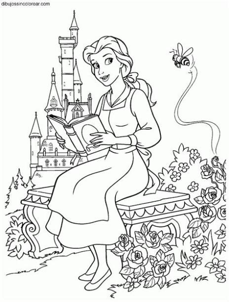 Dibujos Sin Colorear: Dibujos de Bella de La Bella y la: Dibujar Fácil, dibujos de A Bella De Disney, como dibujar A Bella De Disney paso a paso para colorear