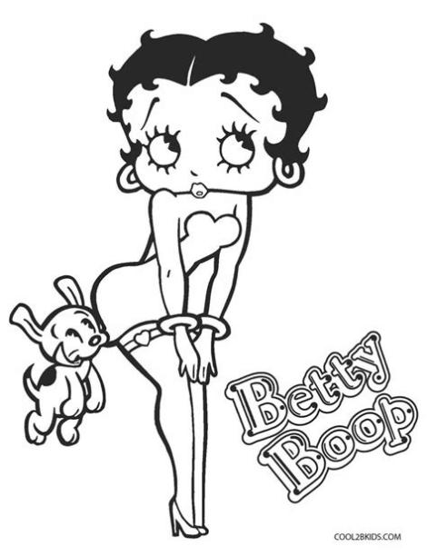 Dibujos de Betty Boop para colorear - Páginas para: Aprende como Dibujar Fácil con este Paso a Paso, dibujos de A Betty Boop, como dibujar A Betty Boop para colorear