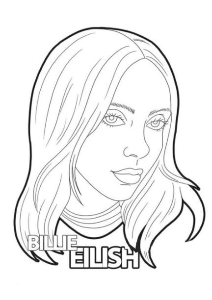 Dibujos para colorear Billie Eilish. Descargar o imprimir: Aprender como Dibujar y Colorear Fácil, dibujos de A Billie Eilish, como dibujar A Billie Eilish para colorear