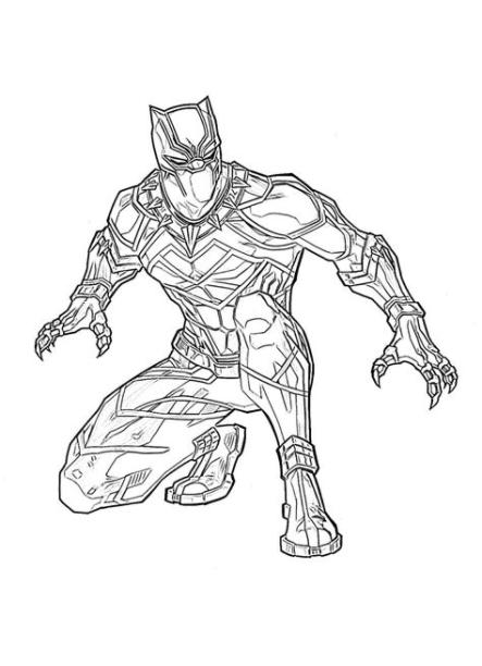 Dibujos de Pantera Negra para colorear. Superhéroe Marvel: Dibujar Fácil con este Paso a Paso, dibujos de A Black Panther, como dibujar A Black Panther para colorear