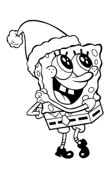Bob Esponja Navidad para colorear: Dibujar Fácil, dibujos de A Bob Esponja En Navidad, como dibujar A Bob Esponja En Navidad para colorear e imprimir