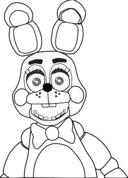 COLOREAR BONNIE (FIVE NIGHTS AT FREDDY´S): Dibujar y Colorear Fácil, dibujos de A Bonnie 2, como dibujar A Bonnie 2 paso a paso para colorear