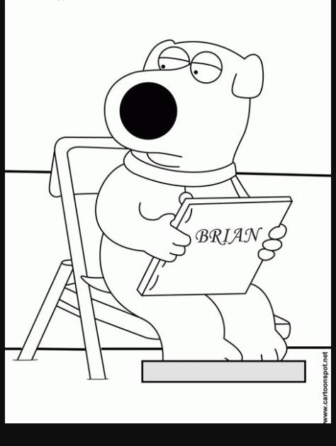 Hombre de Familia (Family Guy) para pintar colorear: Aprende como Dibujar y Colorear Fácil, dibujos de A Brian, como dibujar A Brian para colorear