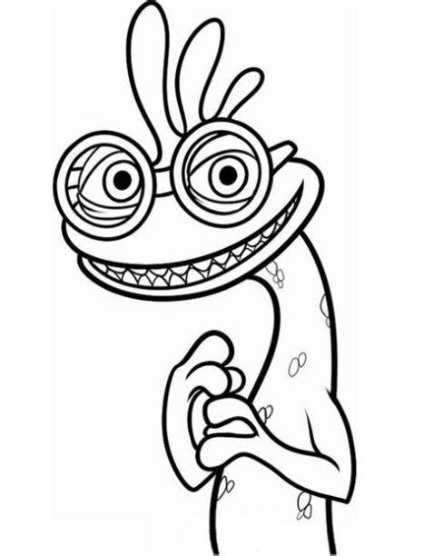 Dibujos de Randall Boggs En Monster Inc para Colorear: Aprender como Dibujar Fácil, dibujos de A Bu De Monster Inc, como dibujar A Bu De Monster Inc para colorear e imprimir
