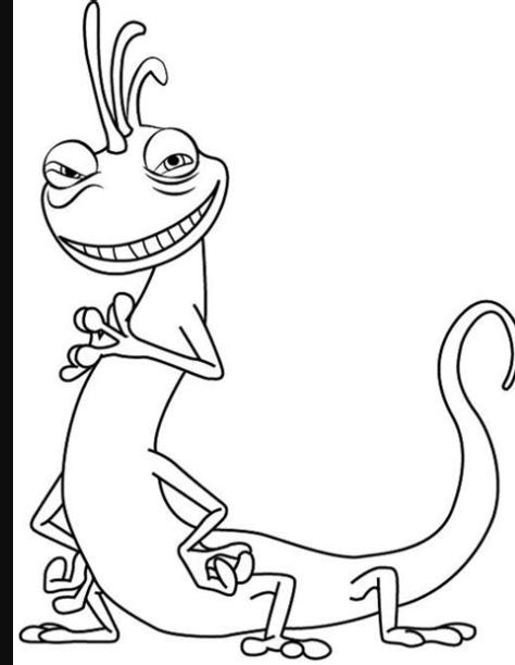 Dibujos de Randall Boggs Monster Inc para Colorear. Pintar: Aprende a Dibujar y Colorear Fácil, dibujos de A Bu De Monster Inc, como dibujar A Bu De Monster Inc para colorear