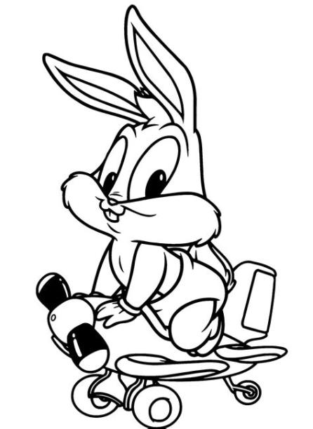 Dibujos de Bugs Bunny Bebe para colorear. pintar e: Aprende como Dibujar Fácil con este Paso a Paso, dibujos de A Bugs Bunny Bebe, como dibujar A Bugs Bunny Bebe para colorear