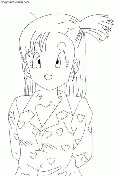 Dibujos Sin Colorear: Dibujos de Bulma (Dragonball) para: Dibujar Fácil, dibujos de A Bulma, como dibujar A Bulma para colorear