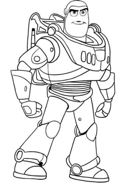 Dibujos de Buzz Lightyear Sonriendo para Colorear. Pintar: Aprender a Dibujar Fácil, dibujos de A Buzz, como dibujar A Buzz para colorear e imprimir