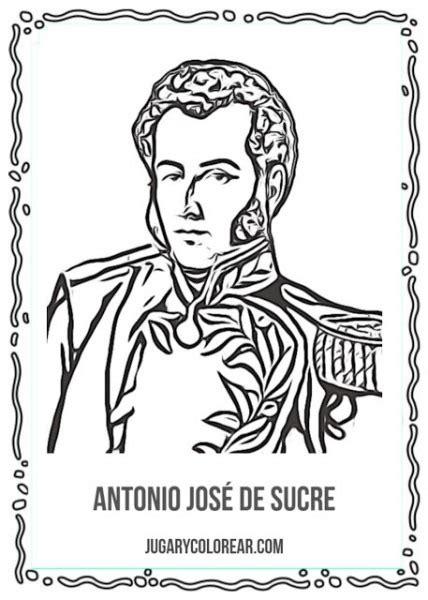 Antonio Jose De Sucre Para Colorear: Dibujar Fácil con este Paso a Paso, dibujos de A Cantonio, como dibujar A Cantonio paso a paso para colorear