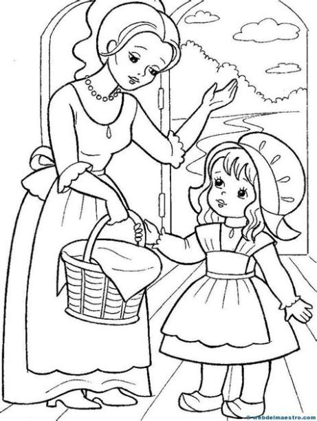 Caperucita Roja - Web del maestro: Aprende como Dibujar Fácil, dibujos de A Caperucita, como dibujar A Caperucita para colorear e imprimir