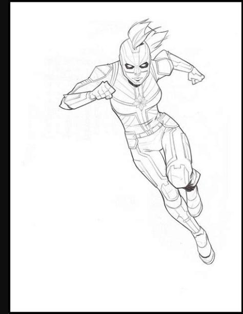 Capitana Marvel 25 dibujos faciles para dibujar para: Aprende a Dibujar y Colorear Fácil con este Paso a Paso, dibujos de A Capitana Marvel, como dibujar A Capitana Marvel paso a paso para colorear