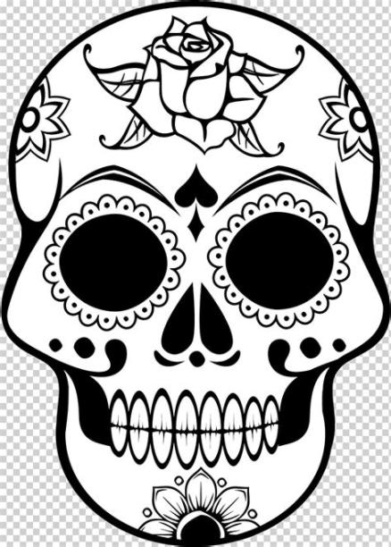 Calavera día del cráneo muerto libro para colorear: Dibujar Fácil con este Paso a Paso, dibujos de A Cara De Muerto, como dibujar A Cara De Muerto para colorear