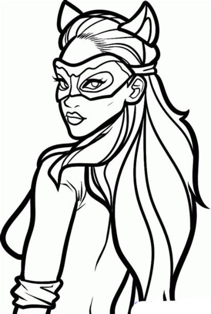 Imágenes de Catwoman (Gatúbela) para pintar | Colorear: Dibujar y Colorear Fácil con este Paso a Paso, dibujos de A Catwoman, como dibujar A Catwoman para colorear e imprimir
