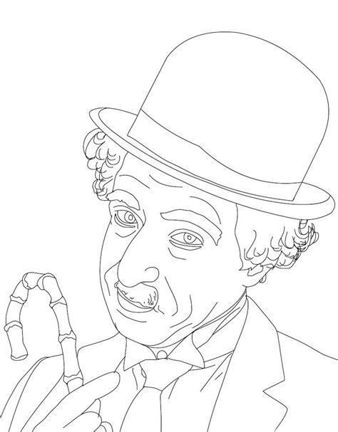 Papel de Parede para Pintar com Charles Chaplin pp035: Aprender como Dibujar y Colorear Fácil con este Paso a Paso, dibujos de A Charles Chaplin, como dibujar A Charles Chaplin paso a paso para colorear