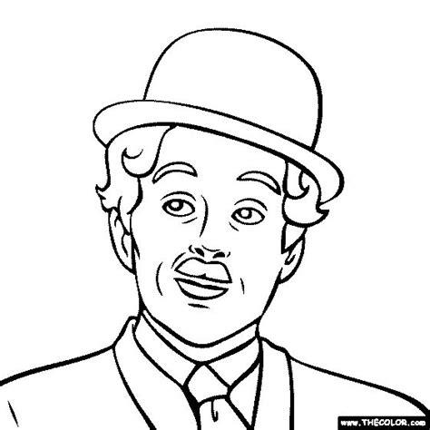 Coloring. Charlie chaplin and Coloring pages on Pinterest: Aprender como Dibujar y Colorear Fácil, dibujos de A Charles Chaplin, como dibujar A Charles Chaplin para colorear