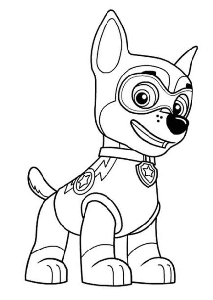 Galería de dibujos de la Patrulla Canina para imprimir y: Aprender como Dibujar y Colorear Fácil con este Paso a Paso, dibujos de A Chase De La Patrulla Canina, como dibujar A Chase De La Patrulla Canina para colorear e imprimir