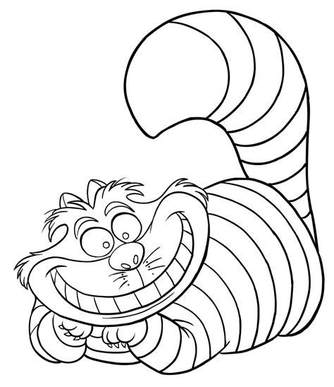 Dibujo de el Gato de Cheshire di Alicia en el país de las: Aprende a Dibujar y Colorear Fácil, dibujos de A Chesire, como dibujar A Chesire para colorear