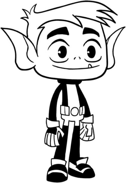 Dibujo de Chico Bestia de los Teen Titans Go para colorear: Aprender a Dibujar Fácil, dibujos de A Chico Bestia, como dibujar A Chico Bestia para colorear e imprimir
