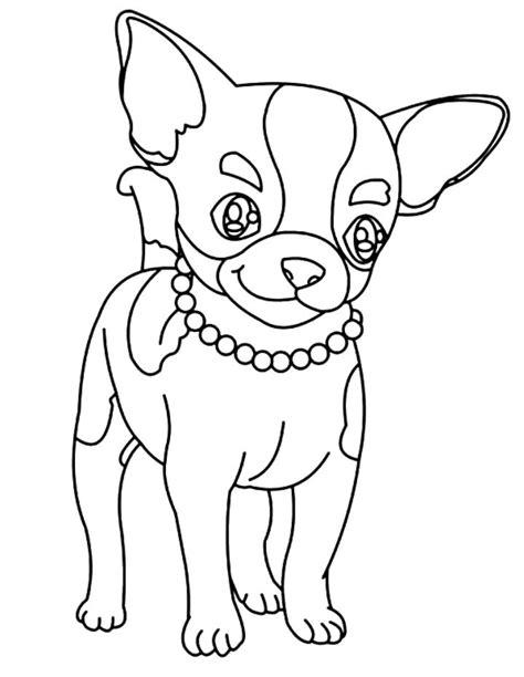 Beautiful Necklace Chihuahua Dog Coloring Pages - NetArt #: Dibujar Fácil con este Paso a Paso, dibujos de A Chiguaka, como dibujar A Chiguaka para colorear e imprimir
