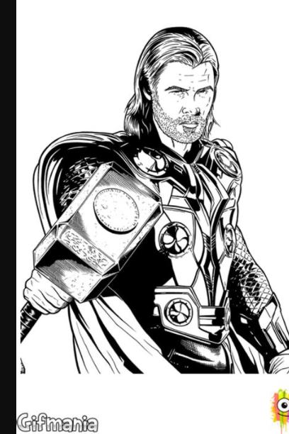Dibujo de Thor: el Mundo Oscuro para Colorear | Thor: Aprender como Dibujar y Colorear Fácil, dibujos de A Chris Hemsworth, como dibujar A Chris Hemsworth paso a paso para colorear