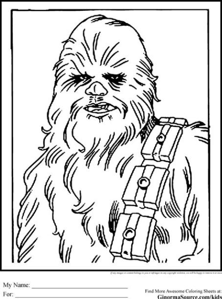 Star Wars Colouring Pages Chewbacca Wookie | Dibujos para: Dibujar y Colorear Fácil, dibujos de A Chubaca, como dibujar A Chubaca paso a paso para colorear