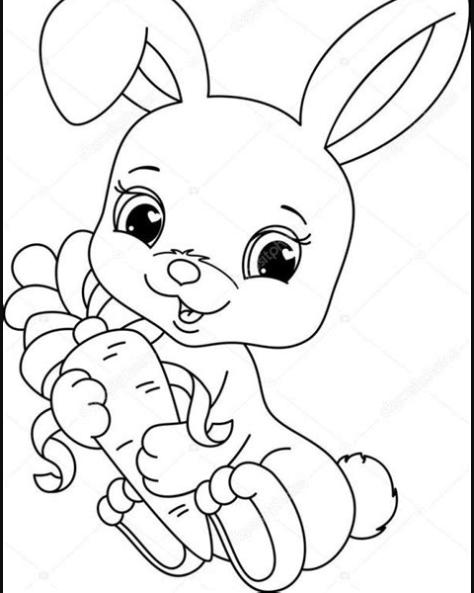 Dibujos de Conejos para colorear ★ Imágenes para: Dibujar Fácil con este Paso a Paso, dibujos de A Conejo, como dibujar A Conejo para colorear e imprimir