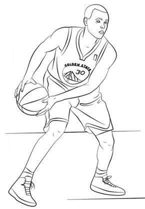 Stephen Curry coloring page from NBA category. Select from: Aprende a Dibujar Fácil con este Paso a Paso, dibujos de A Curry, como dibujar A Curry para colorear e imprimir
