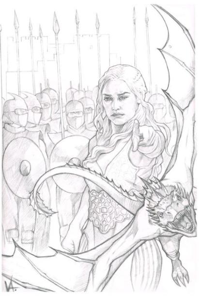 Daenerys Targaryen by MonkeyFire99 on deviantART | Game of: Aprende como Dibujar Fácil, dibujos de A Daenerys, como dibujar A Daenerys para colorear