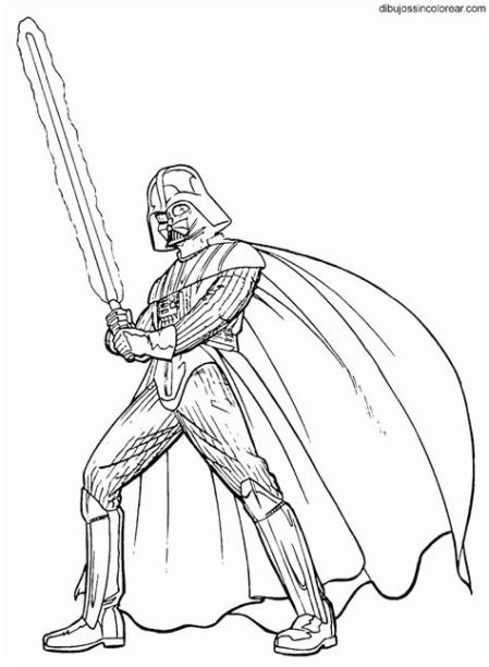 Dibujos Sin Colorear: Dibujos de Darth Vader (Star Wars: Aprende a Dibujar y Colorear Fácil, dibujos de A Darth Vader Entero, como dibujar A Darth Vader Entero para colorear e imprimir
