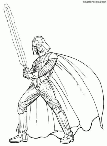 Dibujos Sin Colorear: Dibujos de Darth Vader (Star Wars: Dibujar Fácil, dibujos de A Darth Vader Entero, como dibujar A Darth Vader Entero para colorear