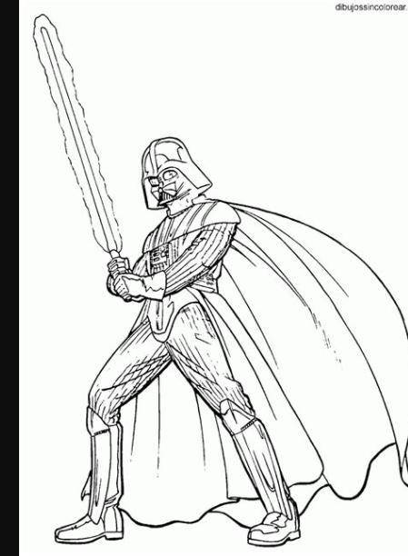 Dibujos Sin Colorear: Dibujos de Darth Vader (Star Wars: Aprender a Dibujar y Colorear Fácil, dibujos de A Darth Vader Star Wars, como dibujar A Darth Vader Star Wars para colorear e imprimir
