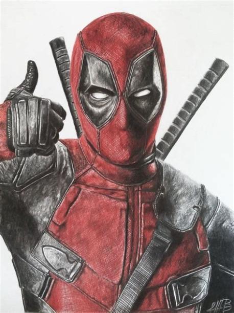 Pin en Fan Art: Dibujar Fácil, dibujos de A Deadpool Realista, como dibujar A Deadpool Realista para colorear