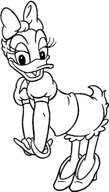 Dibujos animados para colorear: Daisy para colorear: Dibujar y Colorear Fácil, dibujos de A Deisy, como dibujar A Deisy para colorear e imprimir