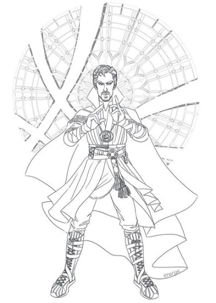 Dibujos de Poderoso Doctor Strange para Colorear para: Dibujar Fácil, dibujos de A Doctor Strange, como dibujar A Doctor Strange para colorear e imprimir